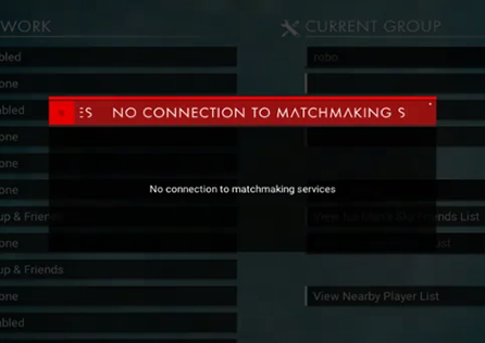 Fix No Man's Sky No Connection to Matchmaking Services