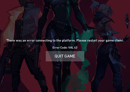 Fixing Valorant Error Code 43 On PC
