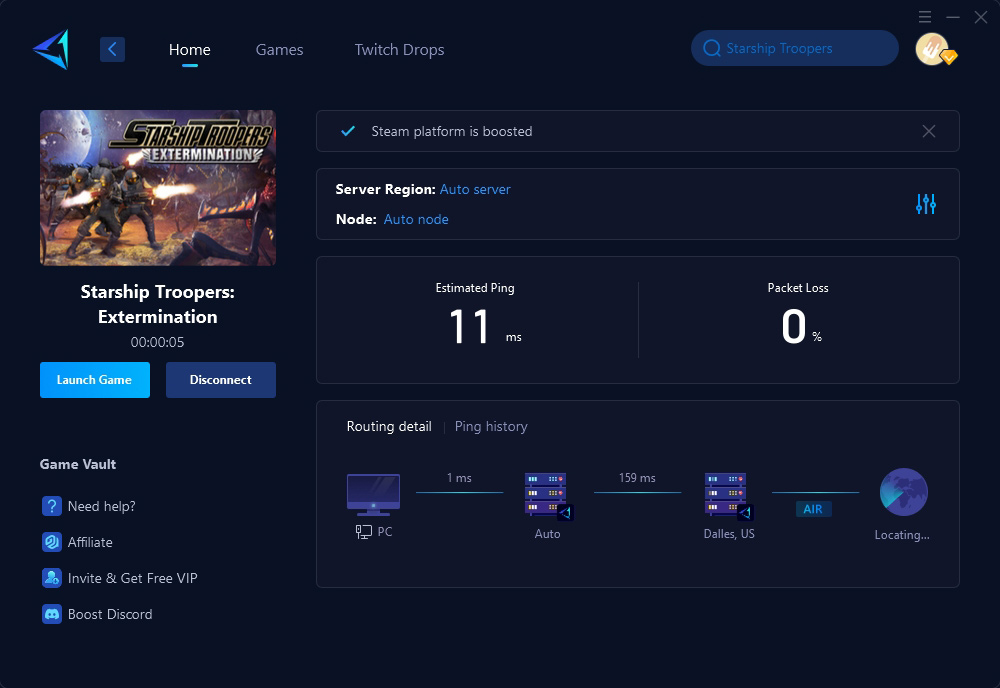 How to Prevent Packet Loss in Starship Troopers Extermination-img 4