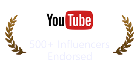 YouTube 100+ Influencers Endorsed